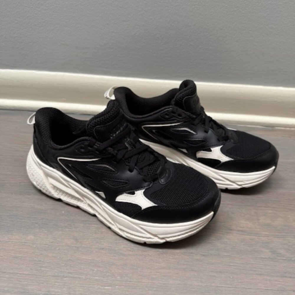 Hoka Bondi Black & White Sneakers